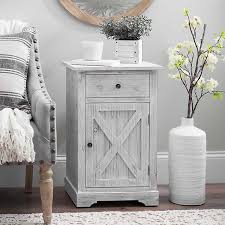 How to grey paint wash furniture and poly seal it. Whitewashed Gray Rustic Side Table Kirklands