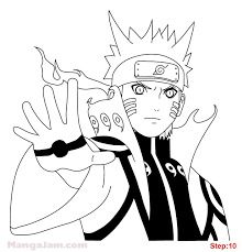 How To Draw Bijuu Mode From Naruto Mangajam Com In 2020 Drawings Naruto Drawings Naruto