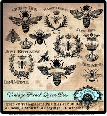 Bee Clipart Queen Bee Clipart Vintage French By Withwildabandon 5 50 Avec Images Abeille Retro Abeille Art Clip Art Vintage