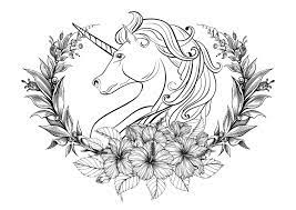 There has been a large increase in coloring books specifically for adults in the last 6 or 7 years. Unicorn And Laurel Wreath Unicorns Adult Coloring Pages
