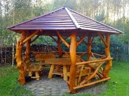 Wooden Pavillon Backyard Patio Designs Outdoor Deco Diy Patio