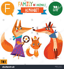 Letter F Mega Big Set Cute Vector Alphabet With Family Of Animals In Cartoon Style Ad Spon Set Cute Big Letter Cartoon Styles Letter F Animal Alphabet
