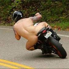 Naked men on motorcycles