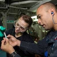 U.S. Marine Corps Lance Cpl. Billie Scott and Lance