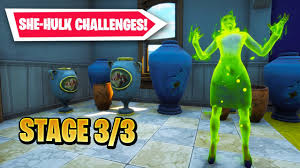You'll get to transform into her greener and meaner form seven tiers later through the use of. Stage 3 3 Emote As Jennifer Walters After Smashing Vases Awakening Challenges Season 4 Youtube
