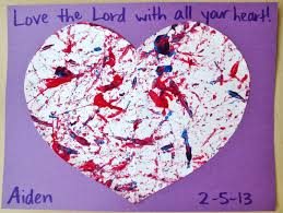 Love God With All Your Heart Craft Toddler Valentine Crafts February Crafts Valentine Crafts