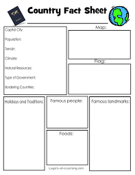 Country Fact Sheet Layers Of Learning Homeschool Social Studies Social Studies Teaching Social Studies