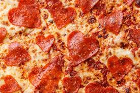 Heart Shape Pepperoni Pizza Close Up Pepperoni Pizza Pizza Pepperoni
