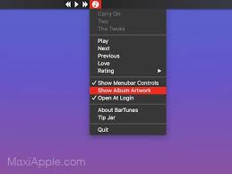 Bartunes Mac Apple Music Dans La Barre Des Menus Gratuit Maxiapple Com Menus Menu Mac