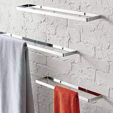 Homeamy wood coat rack modern wall mounted hat and towel hanger wooden hooks robe racks with pegs for bedroom bathroom and entryway durable, easy assembly, classic design (3 hook) 4.4 out of 5 stars 119. Chrome Towel Bars Modern Bathroom Accessories Chrome Towel Bar Bathroom Decor Accessories