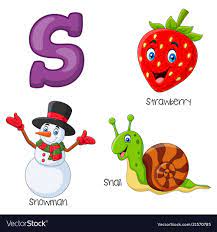 Crafts help kids show their creative side. Vector Illustration Of S Alphabet Download A Free Preview Or High Quality Adobe Illustrator Ai Eps Pdf A Alphabet Letters Images Alphabet Phonics S Alphabet