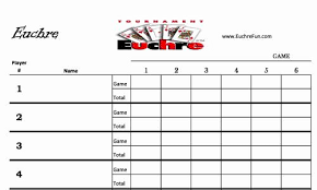 Euchrefun Free Euchre Score Cards Rotations Euchre