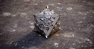 the path of chaos metal rpg dice set by blue wizard gaming kickstarter rpg metal chaos