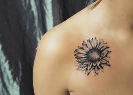 Sunflower Realistic Girl Tattoo Sunflower Tattoos Sunflower Tattoo Sunflower Tattoo Shoulder