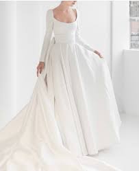 Princess diana wore a ball gown wedding dress, so it really is made for princesses. Long Sleeve Simple Ball Gown Wedding Dress Kleinfeld Bridal