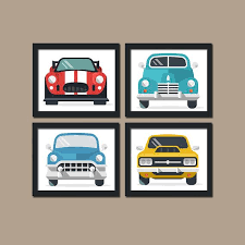 Classic Cars Canvas Boy Wall Art Retro Cars Antique By Trmdesign Boy Nursery Cars Nursery Art Boy Car Themed Nursery