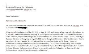 How I Wrote My Letter Of Explanation Japan Tourist Visa Itravelrox