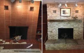The kitchenette in this room is much larger and has a table with 6 chairs and a full size refrigerator. Before After Photos Walnut Creek Fireplace