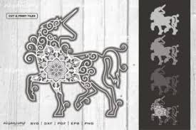 Download Unicorn Mandala Vector 3d Layered 4 Graphic By Ahsancomp Studio Creative Fabrica