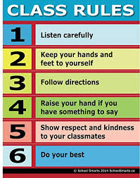 Class Rules Chart By School Smarts Durable Material Rolled And Sealed In Plastic Poster Sleeve For Protection Discounts Are In The Special Offers