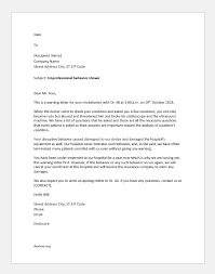 Warning letter for misbehaviour with colleagues. Patient Warning Letters For Bad Unprofessional Behavior Document Hub