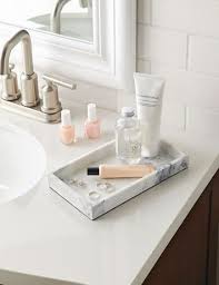 Sit or stand on your marble countertops. White Marble Vanity Tray Novocom Top