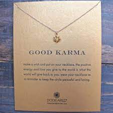 Dogeared Reminder Good Karma Happy Lotus Necklace 16 Lotus Necklace Dogeared Jewelry Necklace