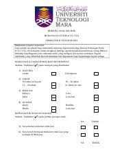 Soal selidik ini adalah bagi memenuhi keperluan kerja kursus mata pelajaran pengajian am 900/4. Borang Soal Selidik Ctu Docx Borang Soal Selidik Hubungan Etnik Ctu 555 Semester Ii Sesi 2018 2019 Makluman Kepada Respondan Soal Selidik Ini Adalah Course Hero