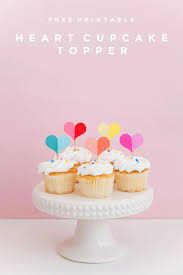 Rose Gold Happy Birthday Cake Topper Printable These Free Printable Heart Cupcake Toppers Are Perfect For Class Parties Office Treats Or To Gi Cupcake Toppers Free Diy Cake Topper Cupcake Toppers Printable