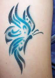 Black And Blue Butterfly Tattoo Butterfly Tattoo Designs Blue Butterfly Tattoo Tribal Butterfly Tattoo Butterfly Tattoo Designs