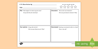 More correct predictions than tv. Tv Show Review Writing Template English Resource Twinkl