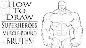 Start by drawing an oval with a horizontal line through it for the bottom of the superhero's mask. How To Draw Muscle Bound Brutes For Comics Robert Marzullo Skillshare