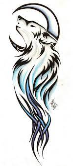 Wolf Moon Tribal Wolf Tattoo Wolf Tattoo Design Tattoos