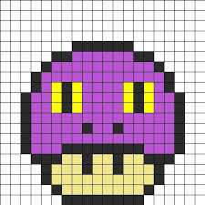 Mario Champignon Arbok Pixel Art Pattern Perler Bead Patterns Pixel Art Grid