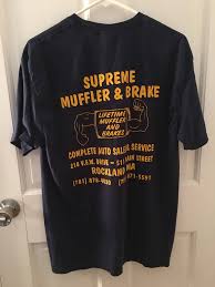 Vintage Automotive T Shirt Retro Muffler And Brake Shop T Shirt Size Large Supreme Muffler Brake Ma Muffler Shop Tee Aut Tee Shop Muffler Auto Body Shop