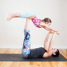 This hard yoga pose for two people . Mommy And Me Yoga Poses Popsugar Fitness