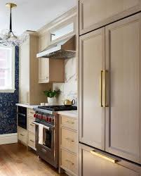 acorn stained kitchen cabinets with