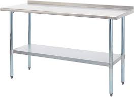 Great news!!!you're in the right place for table commercial kitchen. Amazon Com Rockpoint Carmona Tall Nsf Stainless Steel Commercial Kitchen Work Table With Backsplash And Adjustable Shelf 60 X 24 Inch Furniture Decor