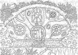 Feel free to print and color from the best 40+ hobbit coloring pages at getcolorings.com. Hobbit Hole Coloring Page Printable Coloring Page Etsy