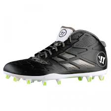 warrior lacrosse burn 8 mid lacrosse cleat shoe black