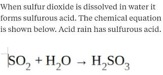 In high concentration, it becomes toxic and harmful to the the environment, resulting in acid rain. What Happens When Sulphur Dioxide Is Dissolved In Water Give Equation Brainly In