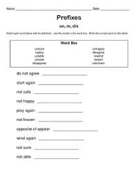 Prefixes Prefix Worksheet Prefixes Third Grade Reading Lessons