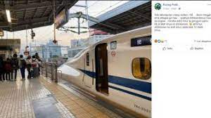 Gambar kereta bawa bendera pas. Viral Kereta Shinkansen Jepang Telat Gara Gara Turis Indonesia