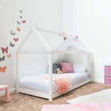 Treehouse House Style White Wooden Kids Bed Frame Single Kids Bed Frames Single Bed Frame White Wooden Single Bed