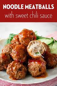 Crispy Meatballs With Glass Noodles Sweet Chili Sauce Sweet Chili Sauce Sweet Chili Meatballs
