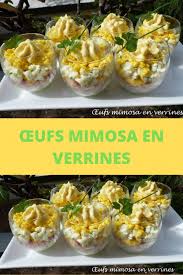 œufs Mimosa En Verrines Entree Tres Originale Page 2 Sur 2 Recettes Du Net Recette Apero Dinatoire Facile Oeufs Mimosa Recette Recette Apero Dinatoire