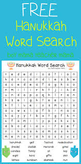 Free Hanukkah Word Search Hanukkah Lessons Holiday Words Hanukkah Activites