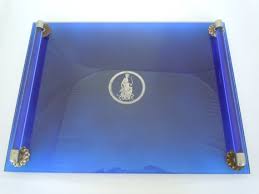 4.5 out of 5 stars 34. Vintage Cobalt Blue Glass Vanity Dresser Tray Greek Huntress Diana Glass Vanity Blue Glass Pottery Barn Style
