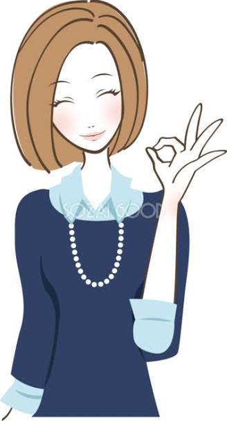 女性ポーズ（OK） 女性無料イラスト | 素材Good