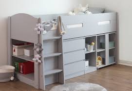 Mid sleeper bunk beds come with a variety of storage facilities like bookcases, shelves, drawers, cupboards, chests of drawers and even with cubby holes where your kids can keep different items such as toys, games, etc. Mack Milo Aglandjia Single 3 Mid Sleeper Bed With Drawer Shelves And Bookcase Reviews Wayfair Co Uk